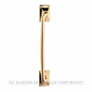 TRADCO 21376 CLASSIC OFFSET PULL HANDLE UNLACQUERED POLISHED BRASS