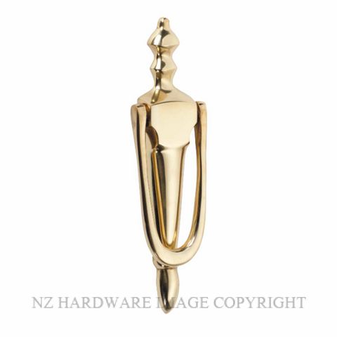 TRADCO 21377 VICTORIAN DOOR KNOCKER UNLACQUERED POLISHED BRASS