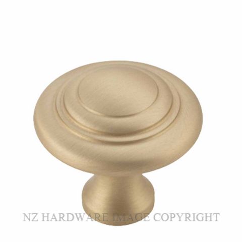 TRADCO 21391 - 21393 DOMED CUPBOARD KNOB UNLACQUERED SATIN BRASS