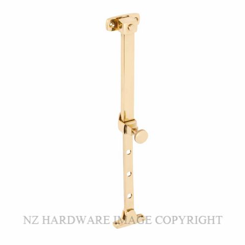 TRADCO 21382 CASEMENT STAY TELESCOPIC PIN UNLACQUERED POLISHED BRASS