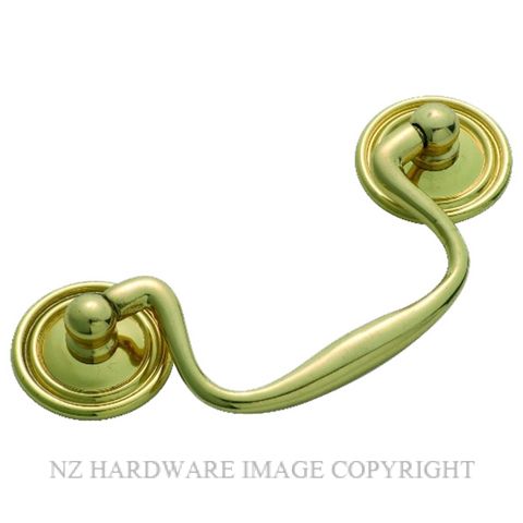 TRADCO 3450 PB SWAN NECK HANDLE 75MM POLISHED BRASS