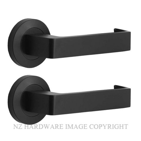 MILES NELSON MNCR53/87BLK ROUND ROSE 87 LEVER 53MM ROSE (PAIR) MATT BLACK