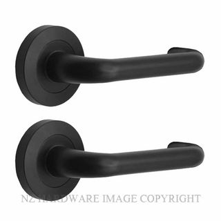MILES NELSON MNCR53/90BLK ROUND ROSE 90 LEVER 53MM ROSE (PAIR) MATT BLACK