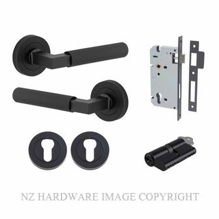 IVER 0353KENTR60KK BRUNSWICK ROUND ROSE KEY-KEY ENTRANCE LOCK KITSET MATT BLACK