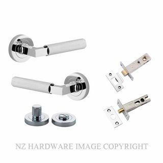 IVER 0354KPRIV60 BRUNSWICK ROUND ROSE PRIVACY KITSET CHROME PLATE