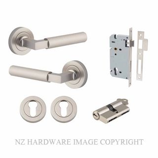 IVER 0359KENTR60KK BRUNSWICK ROUND ROSE KEY-KEY ENTRANCE LOCK KITSET SATIN NICKEL