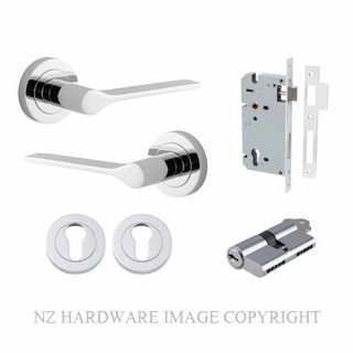 IVER 0364KENTR60KK COMO ROUND ROSE KEY-KEY ENTRANCE LOCK KITSET CHROME PLATE