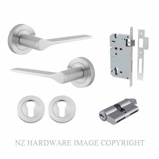 IVER 0365KENTR60KK COMO ROUND ROSE KEY-KEY ENTRANCE LOCK KITSET BRUSHED CHROME