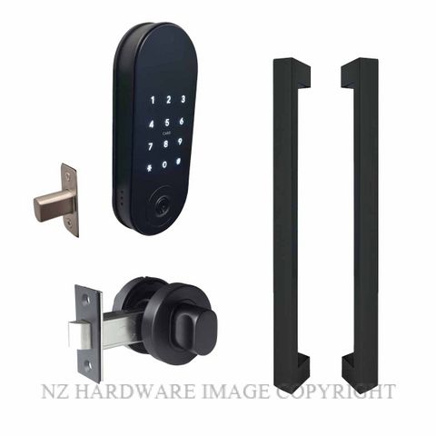 MILES NELSON MN8000BLK DOORBOT-HANDLE DEADBOLT KITSET