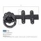 TRADCO 1868 MB GATE LATCH MI MATT BLACK