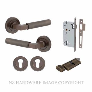 IVER 0351KENTR60KT BRUNSWICK ROUND ROSE KEY-TURN ENTRANCE LOCK KITSET SIGNATURE BRASS