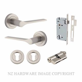 IVER 0369KENTR60KK COMO ROUND ROSE KEY-KEY ENTRANCE LOCK KITSET SATIN NICKEL