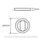 LEGGE 6008 OVAL CYLINDER ESCUTCHEON CHROME PLATE