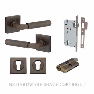 IVER 0421KENTR60KK BRUNSWICK SQUARE ROSE KEY-KEY ENTRANCE LOCK KITSET SIGNATURE BRASS