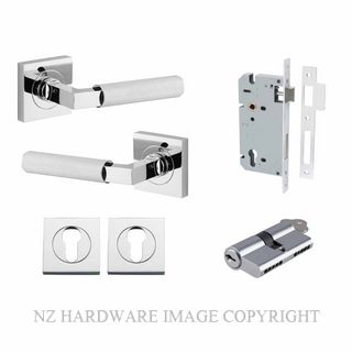 IVER 0424KENTR60KK BRUNSWICK SQUARE ROSE KEY-KEY ENTRANCE LOCK KITSET CHROME PLATE