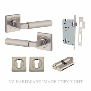 IVER 0429KENTR60KK BRUNSWICK SQUARE ROSE KEY-KEY ENTRANCE LOCK KITSET SATIN NICKEL