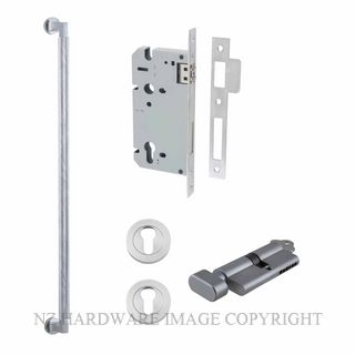 IVER 0475KENTR60KT BRUNSWICK PULL HANDLE LOCK KIT KEY & TURN BRUSHED CHROME