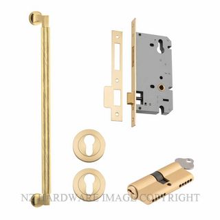 IVER 17155KENTR60KK BRUNSWICK PULL HANDLE KEY-KEY ENTRANCE LOCK KITSET BRUSHED GOLD PVD