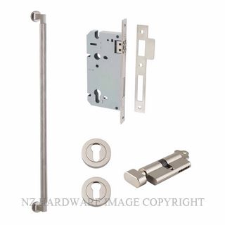 IVER 0479KENTR60KT BRUNSWICK PULL HANDLE LOCK KIT KEY & TURN SATIN NICKEL