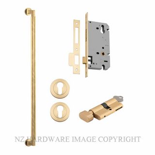 IVER 17156KENTR60KT BRUNSWICK PULL HANDLE KEY-TURN ENTRANCE LOCK KITSET BRUSHED GOLD PVD