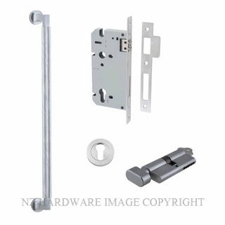 IVER 9435KENTR60KT BRUNSWICK PULL HANDLE LOCK KIT KEY & TURN BRUSHED CHROME