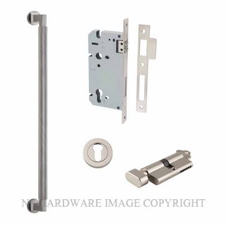 IVER 9439KENTR60KT BRUNSWICK PULL HANDLE LOCK KIT KEY & TURN SATIN NICKEL