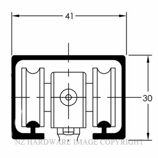 BRIO 100-A20 TRACK 2000MM ANODISED ALUMINIUM