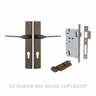 IVER 10754KENTR60KT COMO RECTANGULAR KEY-TURN ENTRANCE LOCK KITSET SIGNATURE BRASS
