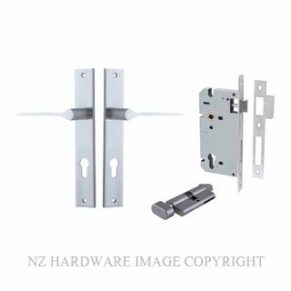 IVER 12254KENTR60KT COMO RECTANGULAR KEY-TURN ENTRANCE LOCK KITSET BRUSHED CHROME