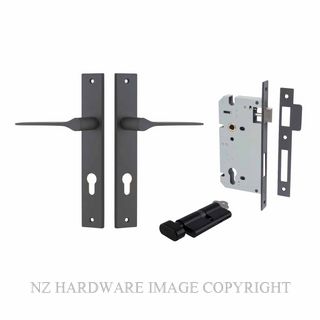 IVER 12754KENTR60KT COMO RECTANGULAR KEY-TURN ENTRANCE LOCK KITSET MATT BLACK
