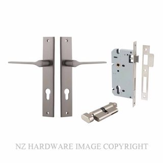 IVER 14754KENTR60KT COMO RECTANGULAR KEY-TURN ENTRANCE LOCK KITSET SATIN NICKEL
