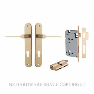 IVER 15270KENTR60KK COMO OVAL KEY-KEY ENTRANCE LOCK KITSET BRUSHED BRASS