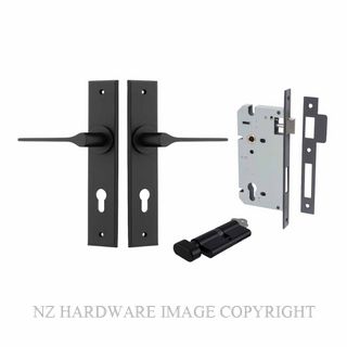 IVER 12758KENTR60KT COMO CHAMFERED KEY-TURN ENTRANCE LOCK KITSET MATT BLACK