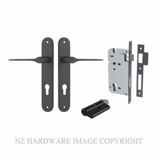 IVER 12770KENTR60KK COMO OVAL KEY-KEY ENTRANCE LOCK KITSET MATT BLACK
