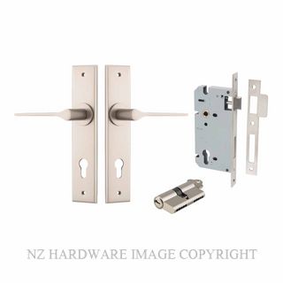 IVER 14758KENTR60KK COMO CHAMFERED KEY-KEY ENTRANCE LOCK KITSET SATIN NICKEL