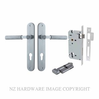 IVER 12268KENTR60KT BRUNSWICK OVAL KEY-TURN ENTRANCE LOCK KITSET BRUSHED CHROME