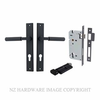 IVER 12752KENTR60KT BRUNSWICK RECTANGULAR KEY-TURN ENTRANCE LOCK KITSET MATT BLACK