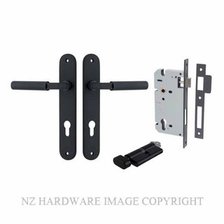 IVER 12768KENTR60KT BRUNSWICK OVAL KEY-TURN ENTRANCE LOCK KITSET MATT BLACK