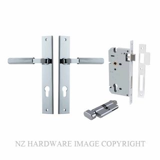 IVER 11752KENTR60KT BRUNSWICK RECTANGULAR KEY-TURN ENTRANCE LOCK KITSET CHROME PLATE