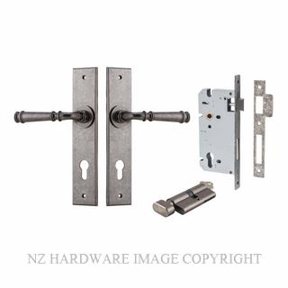 IVER 13786KENTR60KT VERONA CHAMFERED KEY-TURN ENTRANCE LOCK KITSET DISTRESSED NICKEL