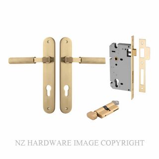 IVER 16268KENTR60KT BRUNSWICK OVAL KEY-TURN ENTRANCE LOCK KITSET BRUSHED GOLD PVD