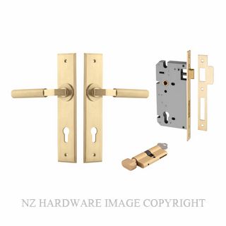 IVER 16296KENTR60KT BRUNSWICK CHAMFERED KEY-TURN ENTRANCE LOCK KITSET BRUSHED GOLD PVD