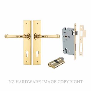 IVER 10286KENTR60KK VERONA CHAMFERED KEY-KEY ENTRANCE LOCK KITSET POLISHED BRASS