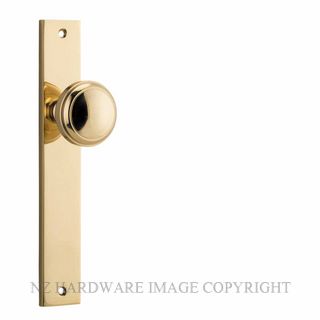 IVER 10320 PADDINGTON KNOB ON RECTANGULAR  PLATE POLISHED BRASS