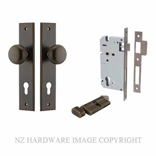 IVER 10946KENTR60KT CAMBRIDGE CHAMFERED KEY-TURN ENTRANCE LOCK KITSET SIGNATURE BRASS