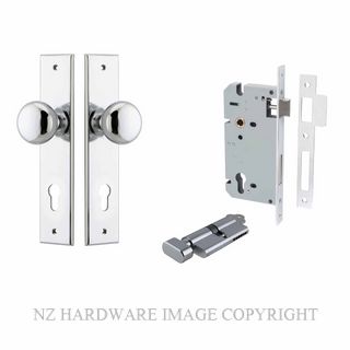 IVER 11946KENTR60KT CAMBRIDGE CHAMFERED KEY-TURN ENTRANCE LOCK KITSET CHROME PLATE