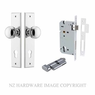 IVER 11831KENTR60KT PADDINGTON CHAMFERED KEY-TURN ENTRANCE LOCK KITSET CHROME PLATE