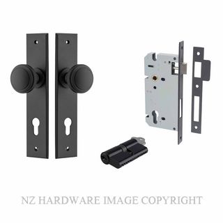 IVER 12831KENTR60KK PADDINGTON CHAMFERED KEY-KEY ENTRANCE LOCK KITSET MATT BLACK