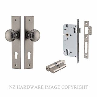 IVER 13831KENTR60KK PADDINGTON CHAMFERED KEY-KEY ENTRANCE LOCK KITSET DISTRESSED NICKEL