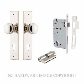 IVER 14331KENTR60KK PADDINGTON CHAMFERED KEY-KEY ENTRANCE LOCK KITSET POLISHED NICKEL